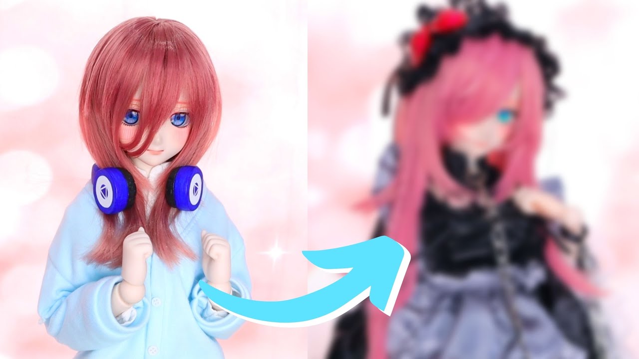 doll dress up】キャラドールをイメチェンさせてみた！【三玖】 - YouTube