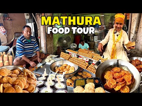MATHURA Street Food | Hing Kachori, खस्ता बेड़मी पूरी, Peda | Must Try Food in Mathura