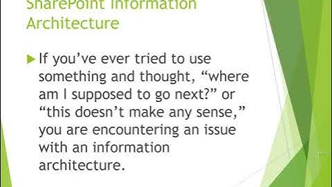 1  SharePoint Information Architecture