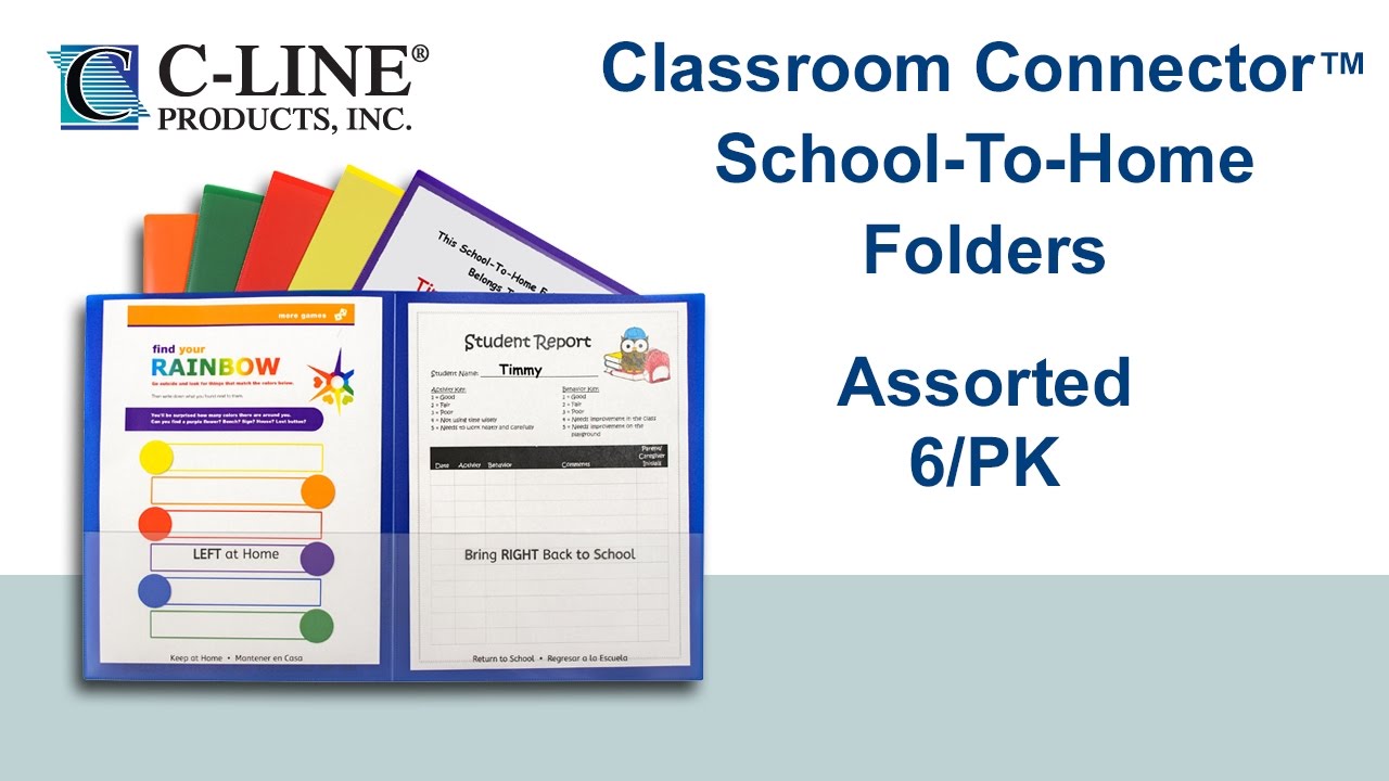 Classroom Connector School-to-Home Folders - C-Line Products - 32010 ...