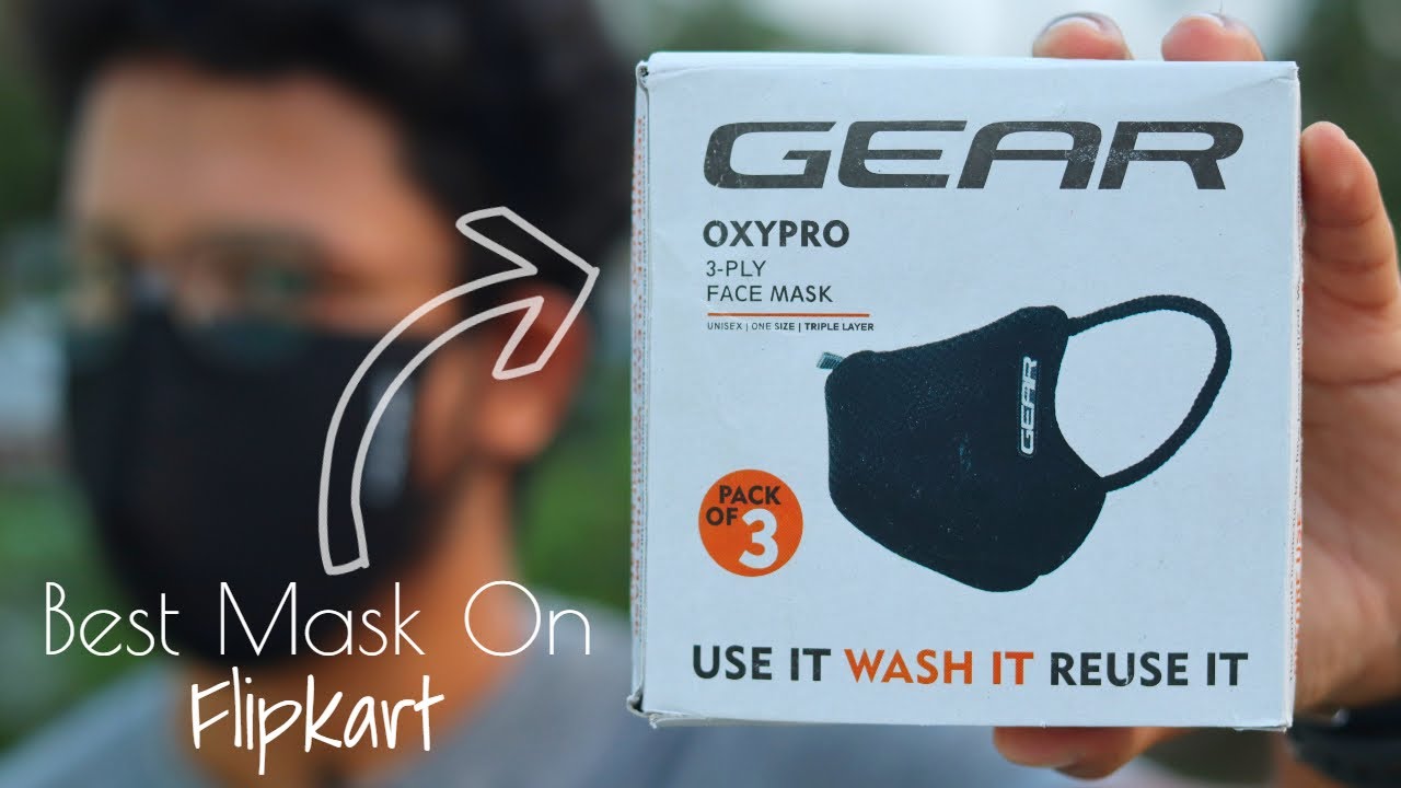 Best Mask on Flipkart Gear Reusable Convex Shape Mask Data Dock
