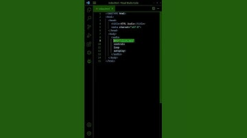1 MIN HTML/CSS PART 15 - Audio