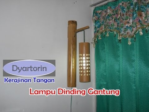  Lampu  Dinding  Gantung dari  Bambu  Bamboo Wall Hanging 
