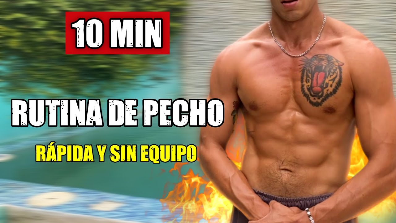 Rutina de Pecho en Casa RÁPIDA (10 Minutos) Pectorales EN CASA Sin ...