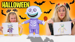 Who Draws it Better Take the Prize Challenge on Halloween | Gaby and Alex Family