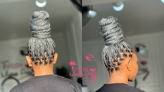 Jinsi ya kubana KNOTLESS NINJA UNIQUE| Knotless Ninja Bun tutorial |Protective Hairstyle|