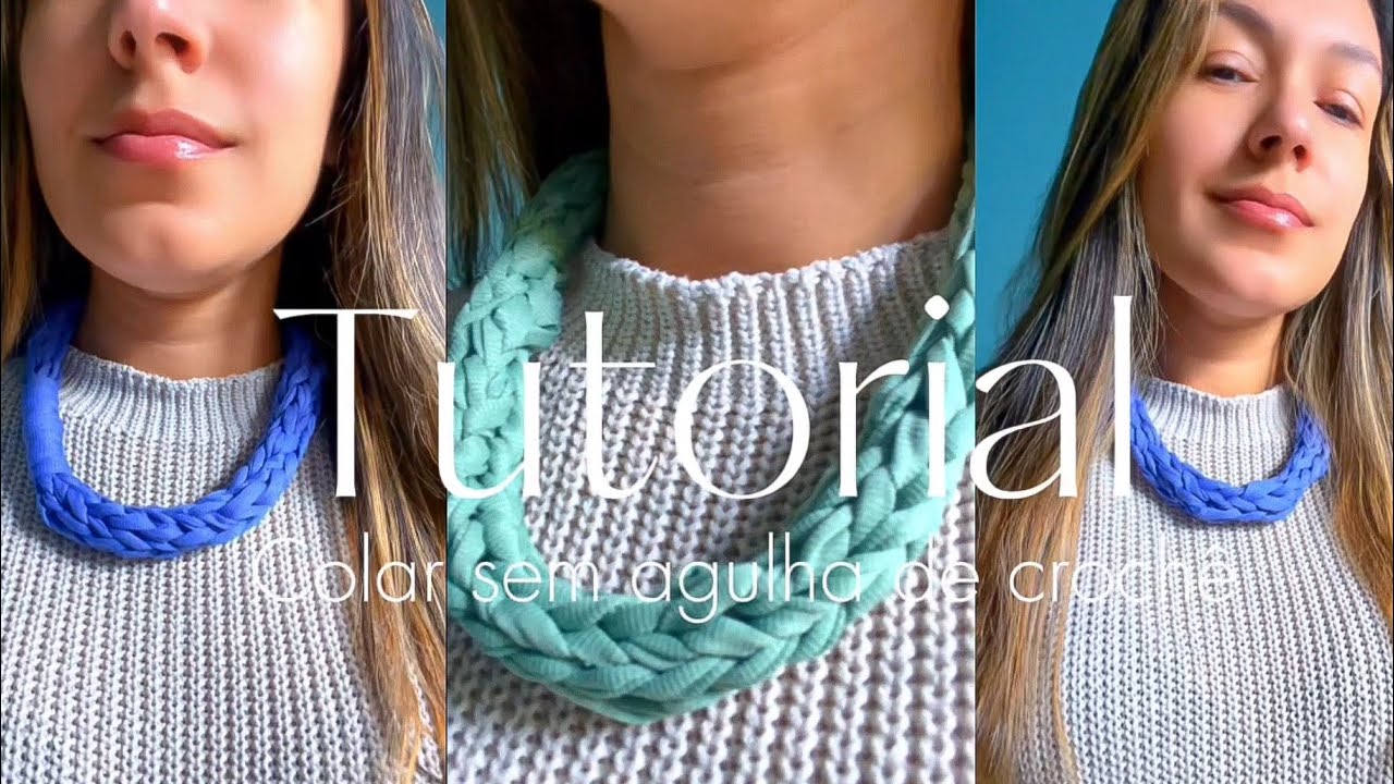 Colar de crochê sem agulha – passo a passo fácil!