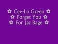 Forget You - Cee-Lo Green Lyrics Mp3 Song