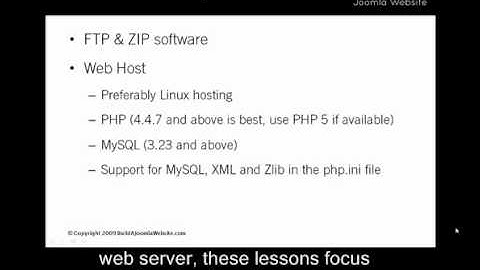 Joomla 1.5 Tutorial - Lesson 1 - Introduction