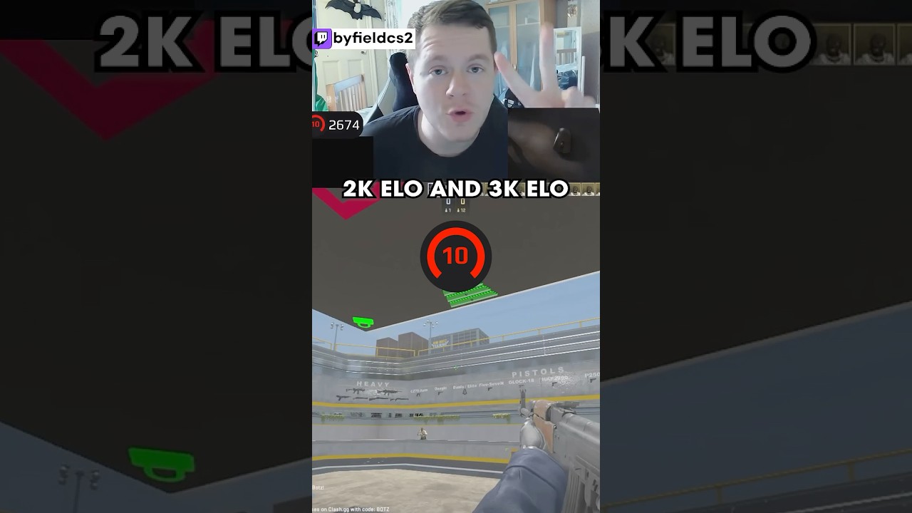 Difference between 2.5k elo player and a 3k elo player? #cs2 #byfieldcs2 #cs2moments #cs2pro #faceit