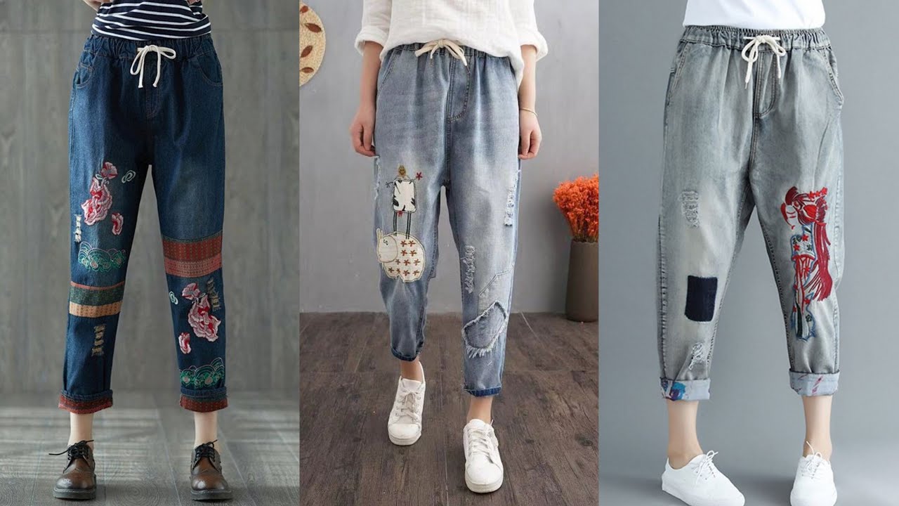 Latest Stylish Jeans Design For Girls, Women Jeans Style, Denim Joggers  For Women