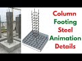 Foundation details  column footing  footing reinforcement  bbs of column footing   rcc column