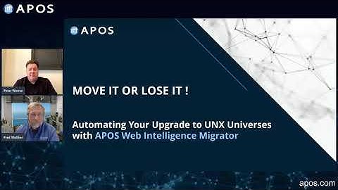 Why upgrade from UNV to UNX Universes and the challenges to overcome - APOS WebI Migrator