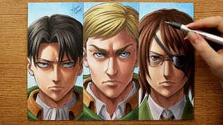 Drawing LEVI | ERWIN | HANGE [Attack on Titan]