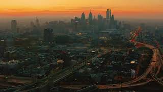 Ben Franklin Bridge and Philadelphia - Sunset