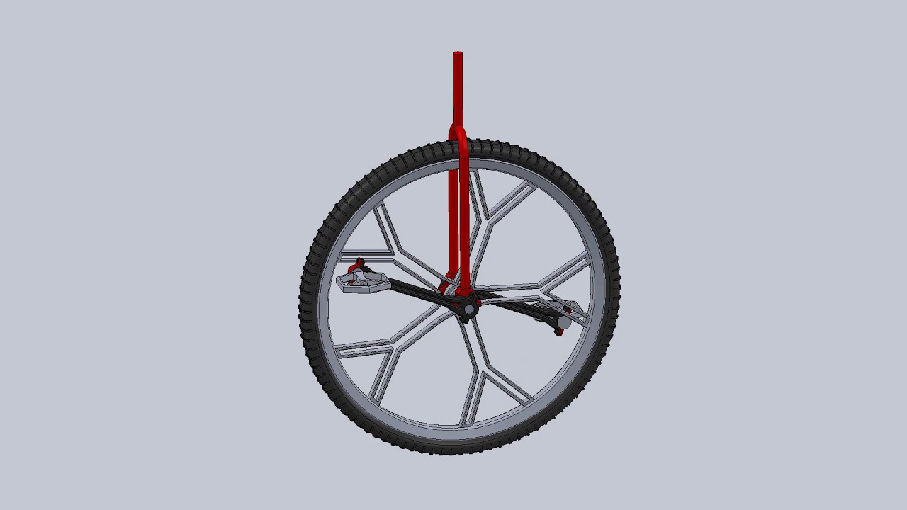SolidWorks Unicycle Assembly Animation - YouTube