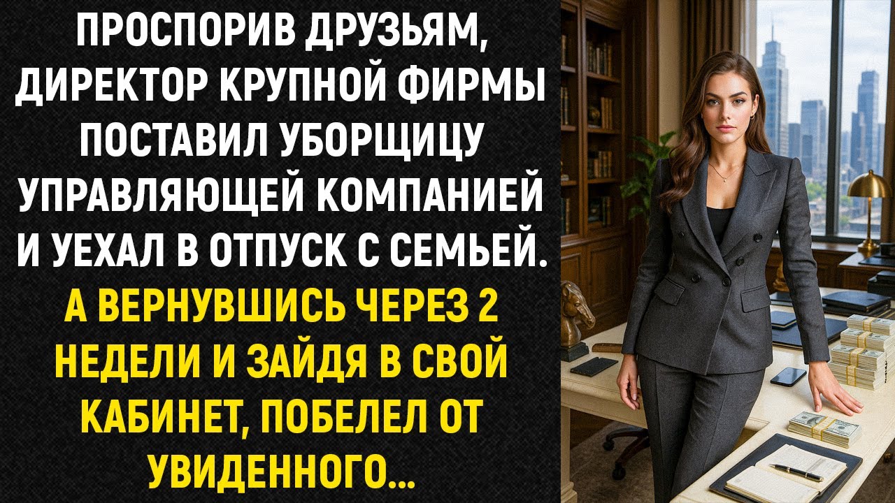 Проспорив друзьям, директор крупной фирмы поставил уборщицу управляющей компанией и уехал...