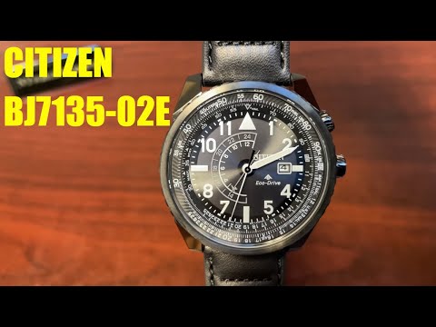 Citizen Promaster Nighthawk Black Pilot Watch BJ7135-02E - YouTube