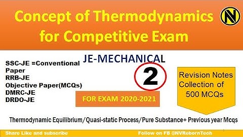 Concept of Thermodynamics for Competitive Exam With MCQs part-2