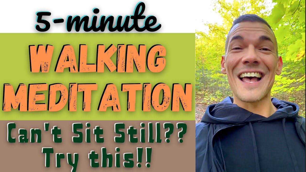 5-Minute Walking Mindfulness Meditation | Can't Sit Still?? Try This!