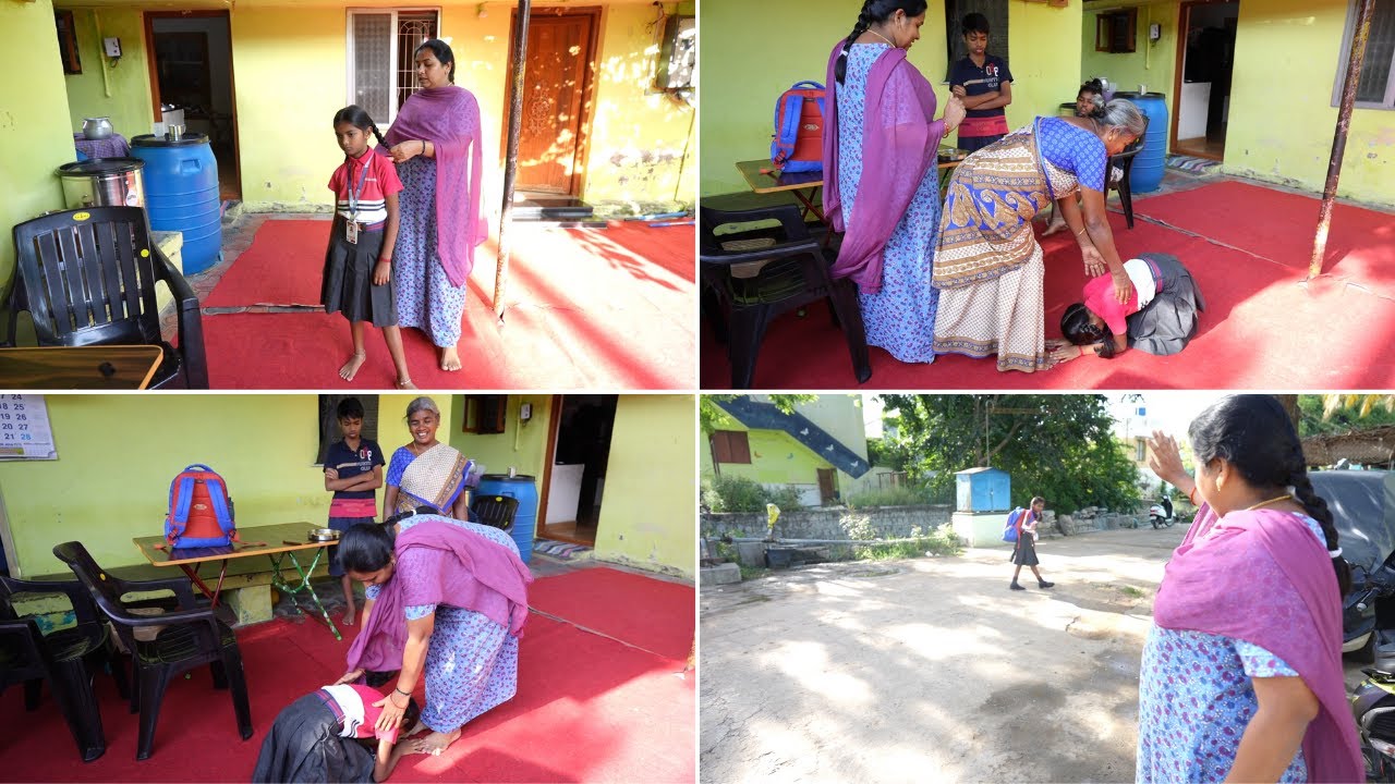 Achu  1st Day School கிளம்பியாச்சு ..  ரொம்ப ஜாலியா போற !!  Mrs.Abi & Family