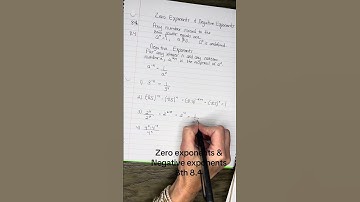 8th 8.4 Zero and Negative Exponents #zeroexponents #negativeexponents