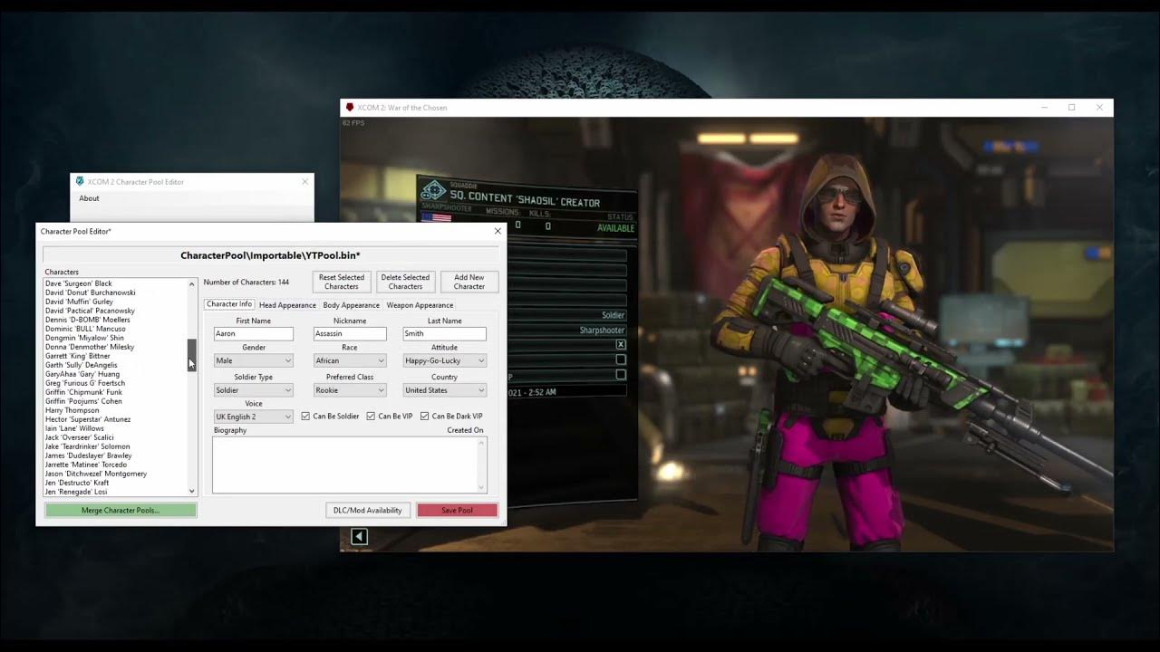 2 Character Pool Editor Overview YouTube