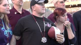 Wounded veteran surprised by Operation FINALLY HOME during Aggie football game