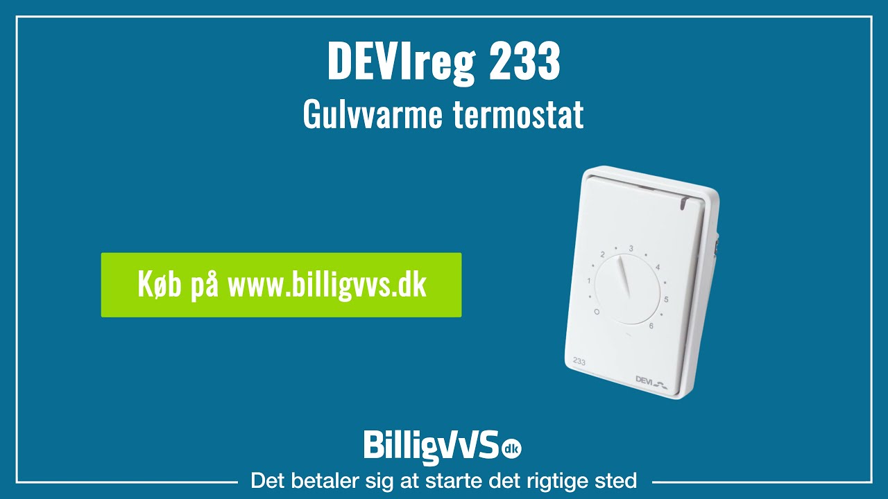 DEVIreg 233 Termostat gulvføler, EAN: 5703466208984 - YouTube