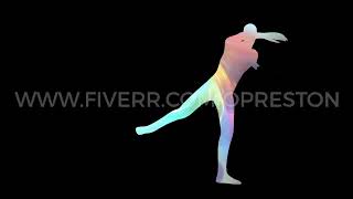 VJ loop, amazing visuals, outlined colour dance footage, nightclub dancers, disco club animation.