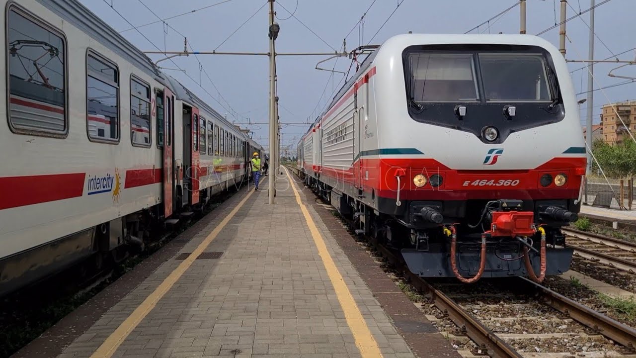 Trasferimento E464.360 + E464.375 Frecciabianca da Roma T.ni alla Sicilia!