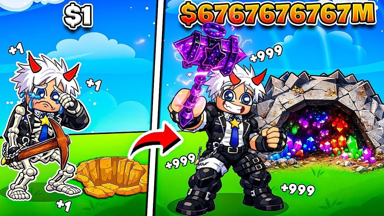 MỖI 1 GIÂY + 1 TRIỆU SỨC MẠNH ĐÀO XUỐNG LÒNG ĐẤT TRONG ROBLOX