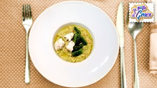 Zuppa di Ceci Baccalà e punte di Asparagi ricetta della famiglia Fellini