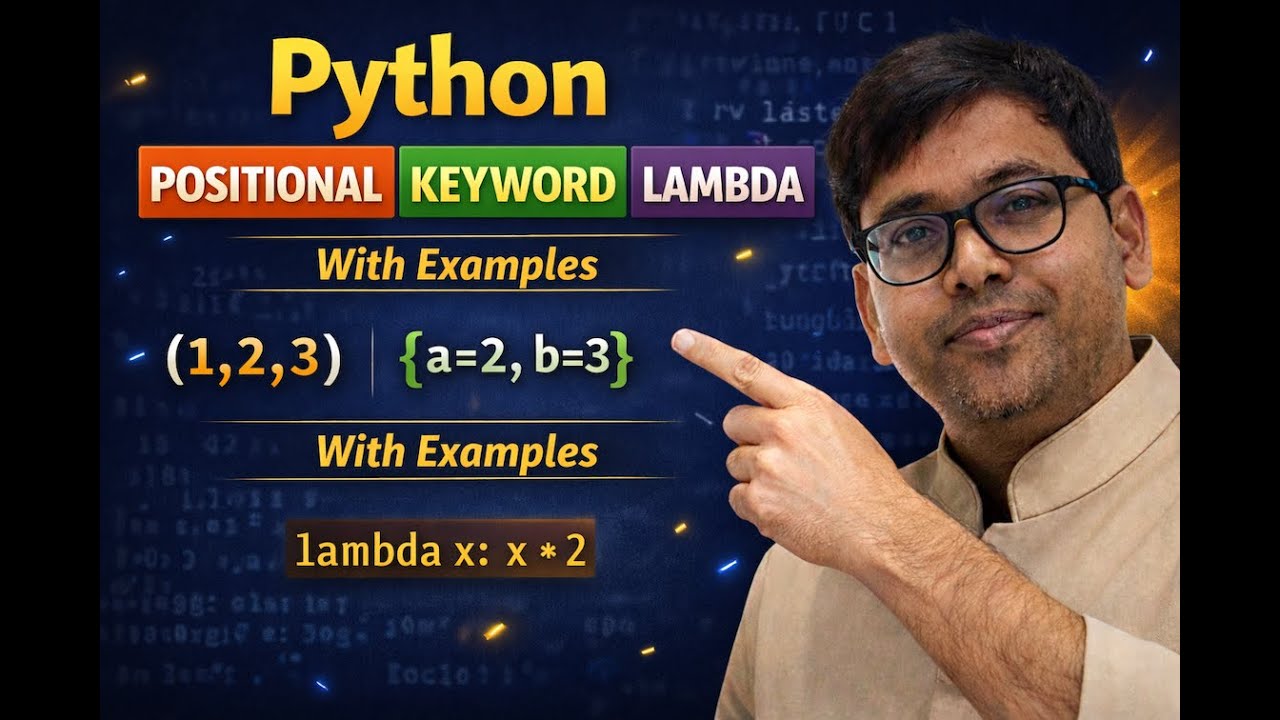 Python Positional, Keyword Arguments & Lambda Function | With Examples ...
