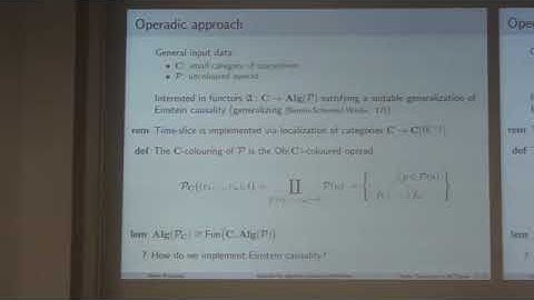 Simen Bruinsma - Using operads to formalise Einstein causality in AQFT