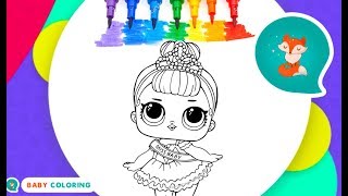 Новая раскраска принцесса 👑 ЛОЛ для девочек разукрашка онлайн