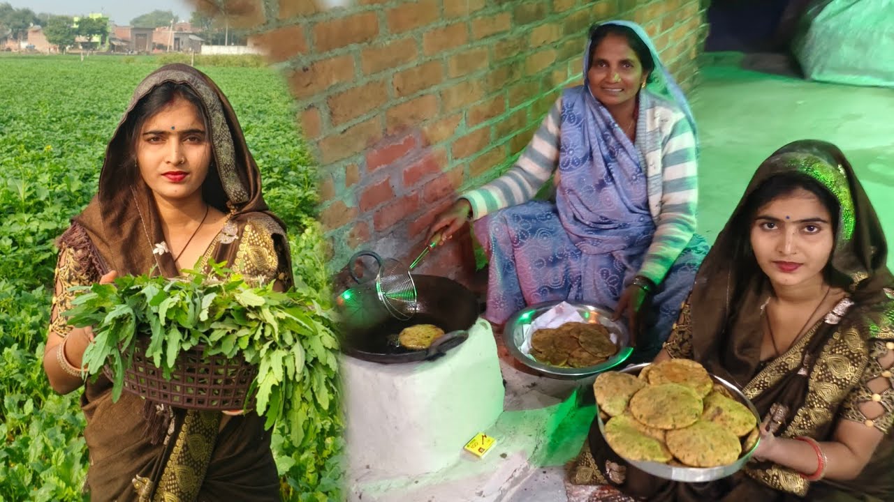 आज बनाई बथुआ और आलू की कचौरी 😊