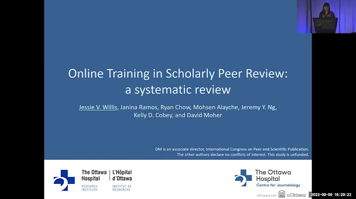 Peer review process in systematic review