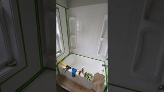 How To Caulk A Tub And Shower. DIY Hack! #shorts