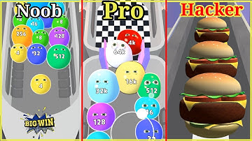 Into The Crowd | Noob vs Pro vs Hacker in into the crowd jelly 2048 Levels Gameplay Mobile part 1