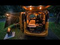 ☔ 24h Cozy Micro Camper in the Rain - Solo Female ASMR
