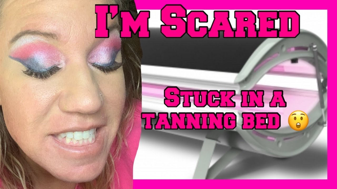 I'm SCARED! I got stuck in the Tanning Bed! Jersey Shore tanning
