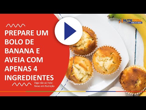 PREPARE UM BOLO DE BANANA E AVEIA COM APENAS 4 INGREDIENTES | NUTRITOTAL