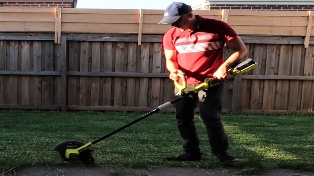 Perfect Edger Trim Your Edges in Record Time Ryobi 36V Cordless Edger ryobi lawnmower edger