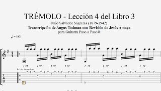 Video thumbnail of "Trémolo Lección - Julio Sagreras Tablatura por Jesús Amaya..."