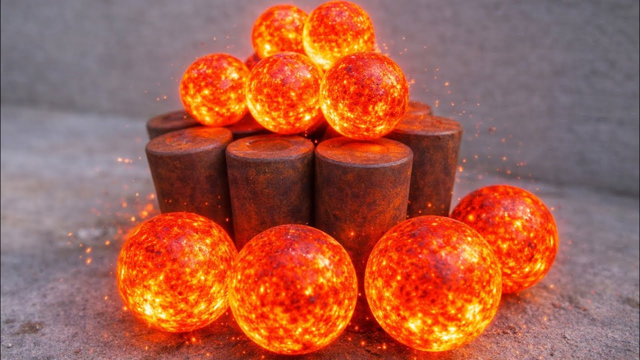 I Forged a DAMASCUS Knife from Old Bearing Balls… The Result is INSANE!