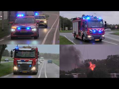 [Grote Brand] Houten chalet op Vakantiepark Hellevoetsluis brandt af! Vele Hulpdiensten met spoed!