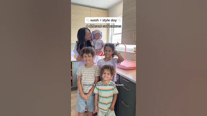 wash + style day for 4 different curl textures 🫧➿ #curlyroutine #washday #shorts #curlyhair