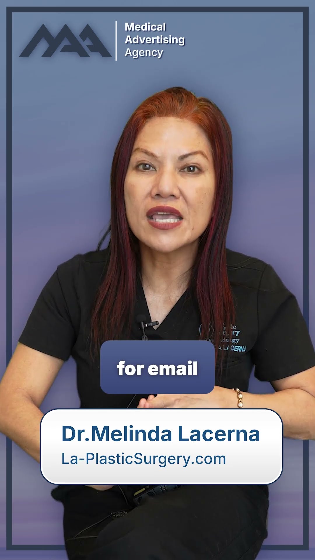 Reel for a woman plastic surgeon
