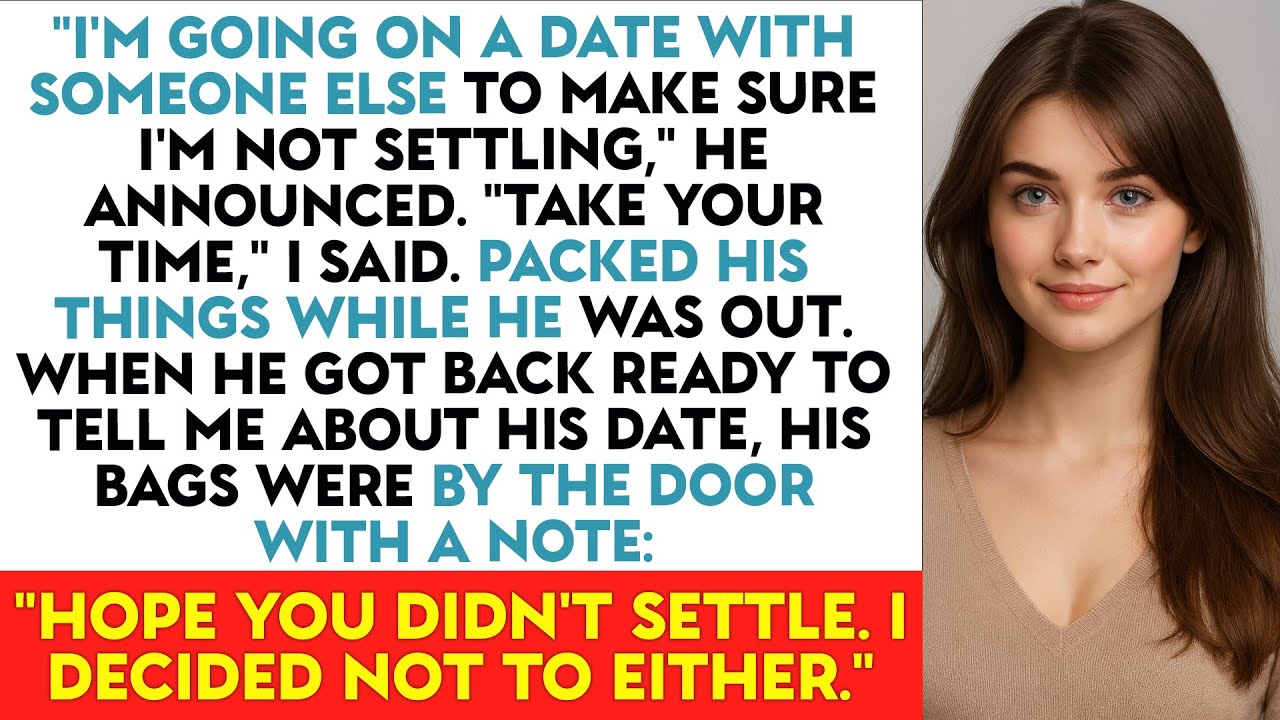 "I'm Going On A Date With Someone Else To Make Sure I'm Not Settling," He Announced. "Take Your...